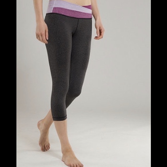 Lululemon Astro Wunder Crop - Dark Magenta/Grey - Picture 1 of 3